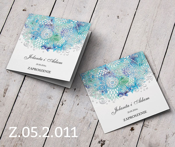 Zaproszenia ślubne w abstrakcyjne kwiaty graficzne