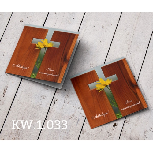 Kartki wielkanocne - z krzyżem - zmartwychwstanie KW.1.033