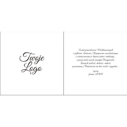 Kartki firmowe wielkanocne z logo i pisankami KW.1.007
