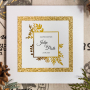 Zaproszenia ślubne glamour złoty brokat + złota folia Z.09.1.004