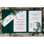 Kopertowe zaproszenia na wesele zielone listki Z.14.1.012