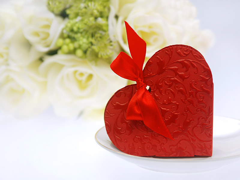 Pudełeczka dla gości weselnych w kształcie serca