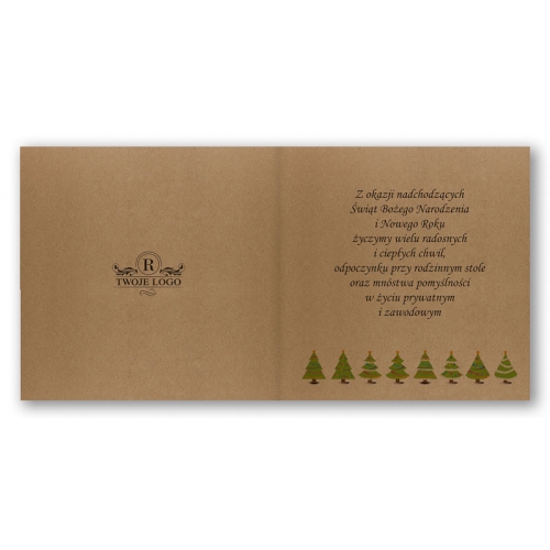 Kartki świąteczne z logo - papier ekologiczny z bombką SKE.58