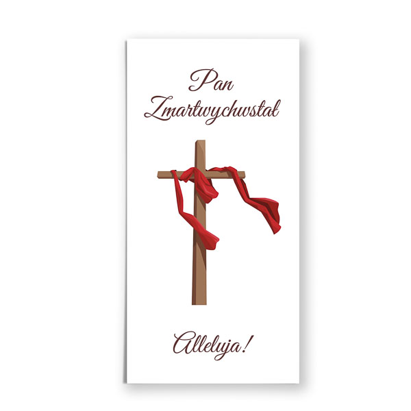 Kartki na święta wielkanocne z krzyżem świętym
