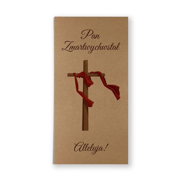 Ekologiczne kartki na święta wielkanocne z krzyżem