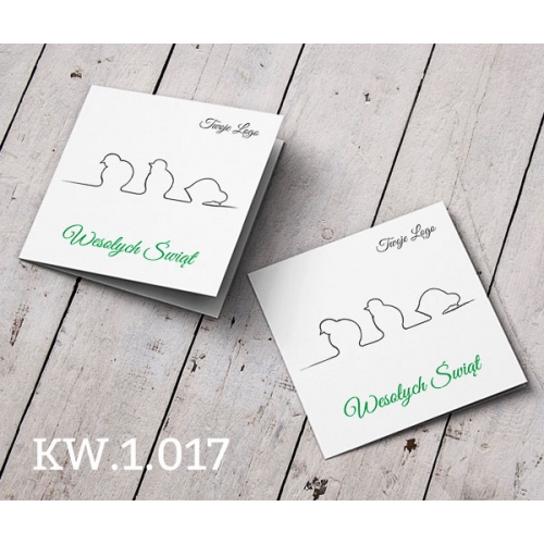 Klasyczne kartki wielkanocne minimalistyczne z kurczaczkami KW.1.017