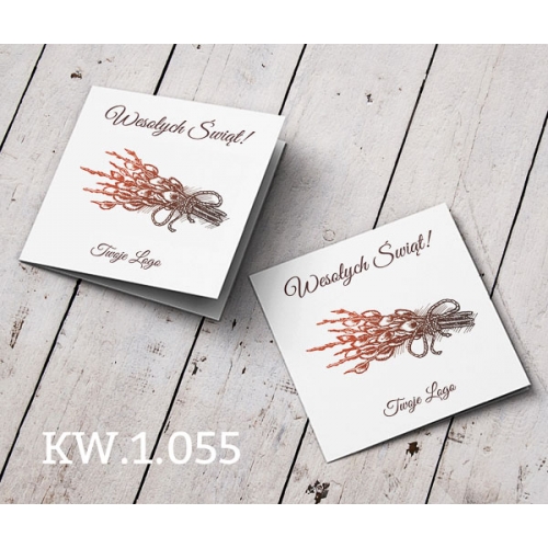 Firmowe kartki wielkanocne - minimalizm - bazie - KW.1.055